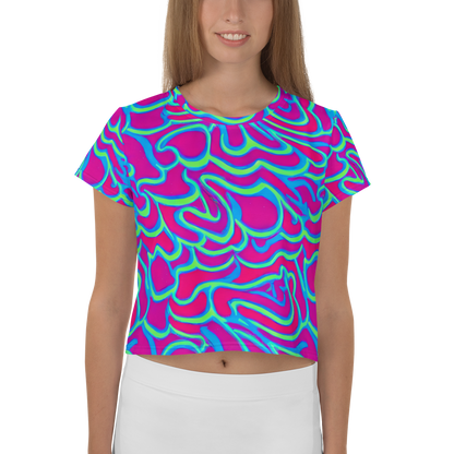 Women's Crop Tee - Aquatic Ember