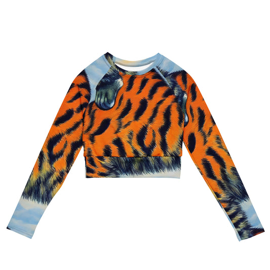 Long Sleeve Crop Top - Tiger's Dream