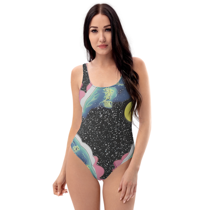 One-Piece Swimsuit - Lunar Waves