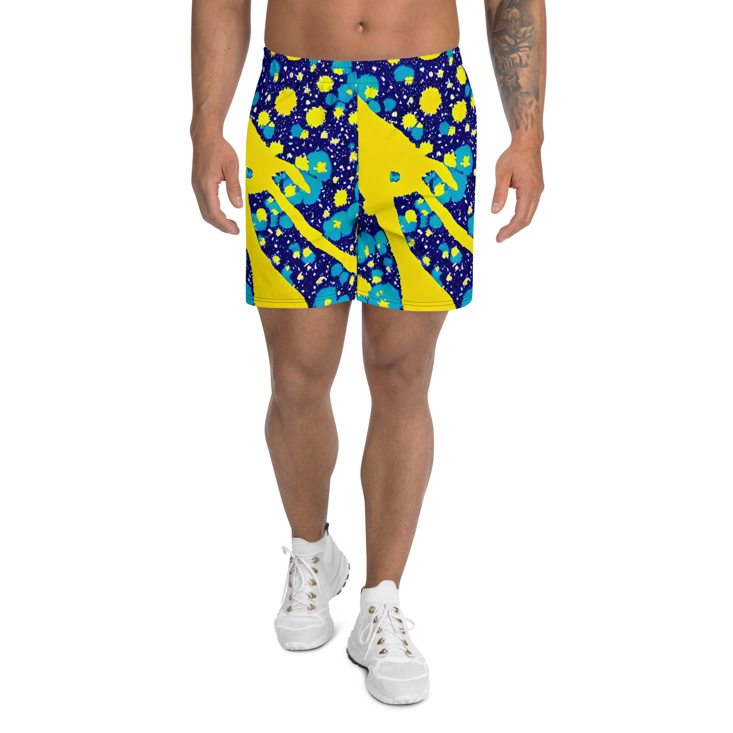 Men's Athletic Shorts - Starburst Splash