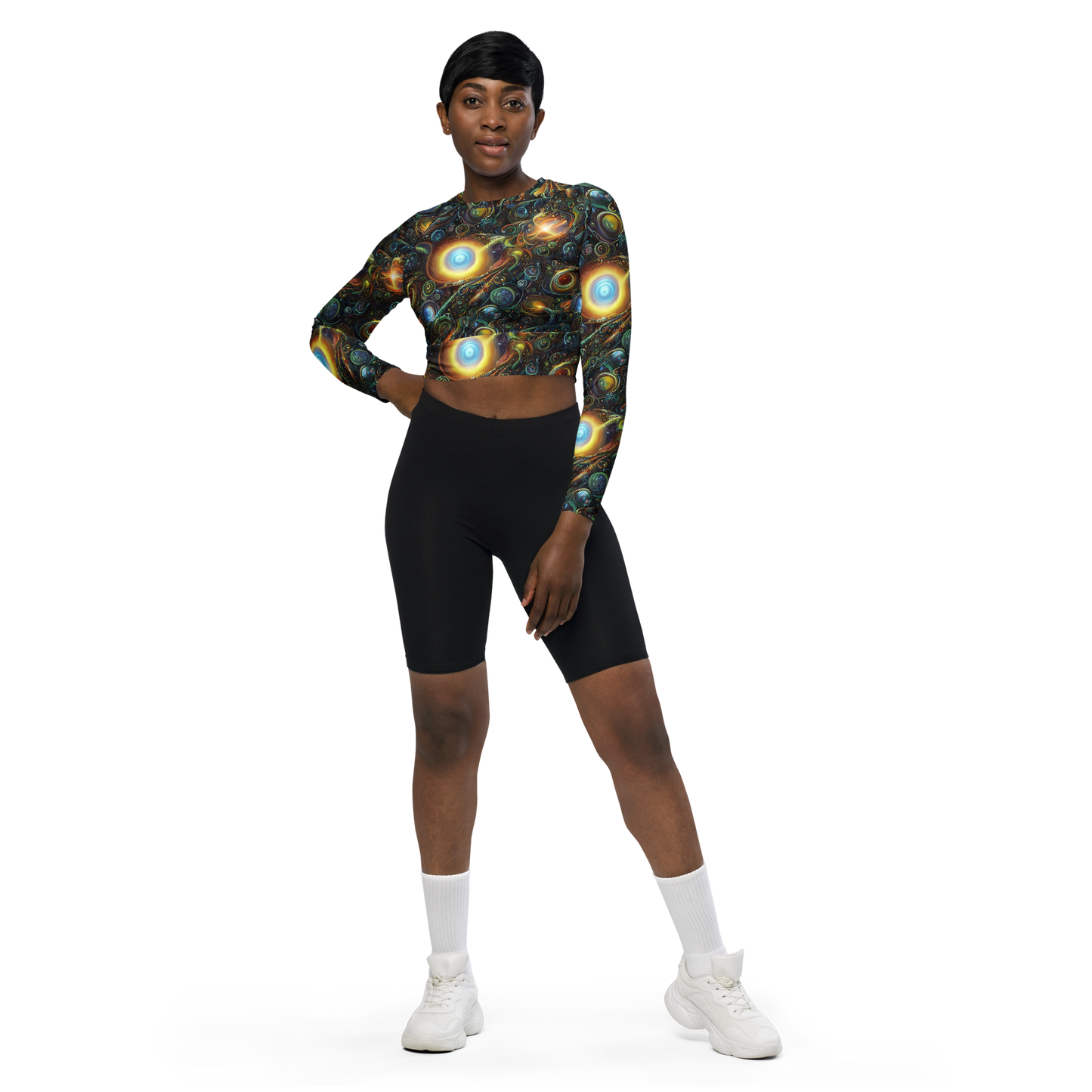 Long Sleeve Crop Top - Ferez Vortex