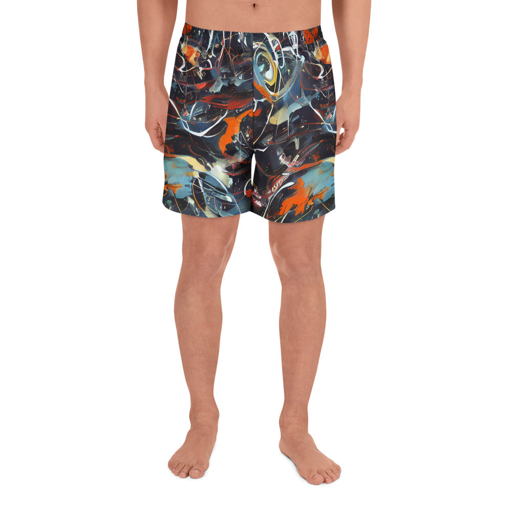 Athletic Long Shorts - Neo-Splash Labyrinth