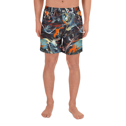 Athletic Long Shorts - Neo-Splash Labyrinth