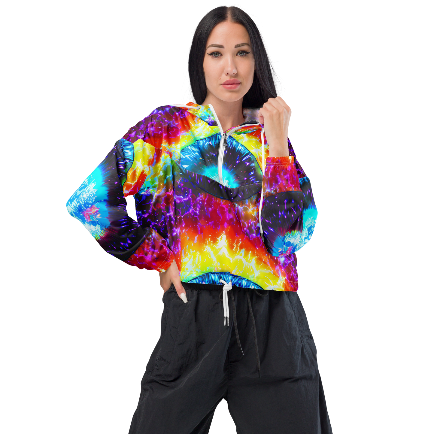 Women's Cropped Windbreaker - Vriesian Vortex