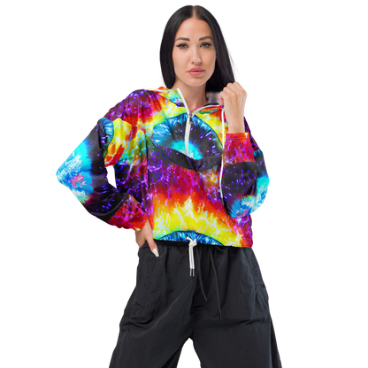 Women's Cropped Windbreaker - Vriesian Vortex