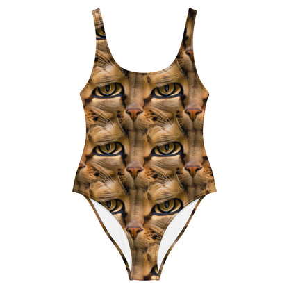 One-Piece Swimsuit - Feline Whisper
