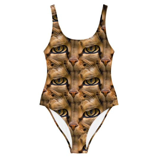 One-Piece Swimsuit - Feline Whisper