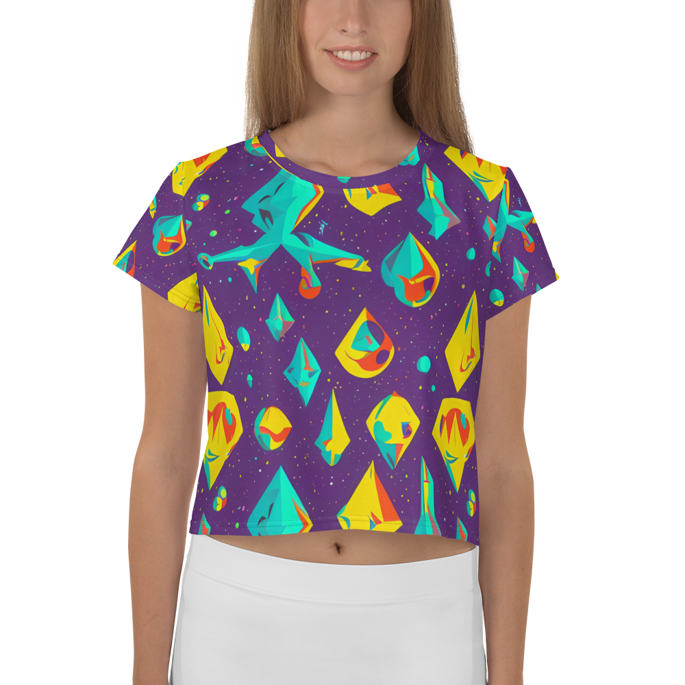 Women's Crop Tee - Cascading Prism