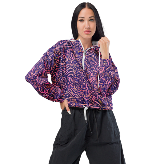 Women's Cropped Windbreaker - Ethereal Etch