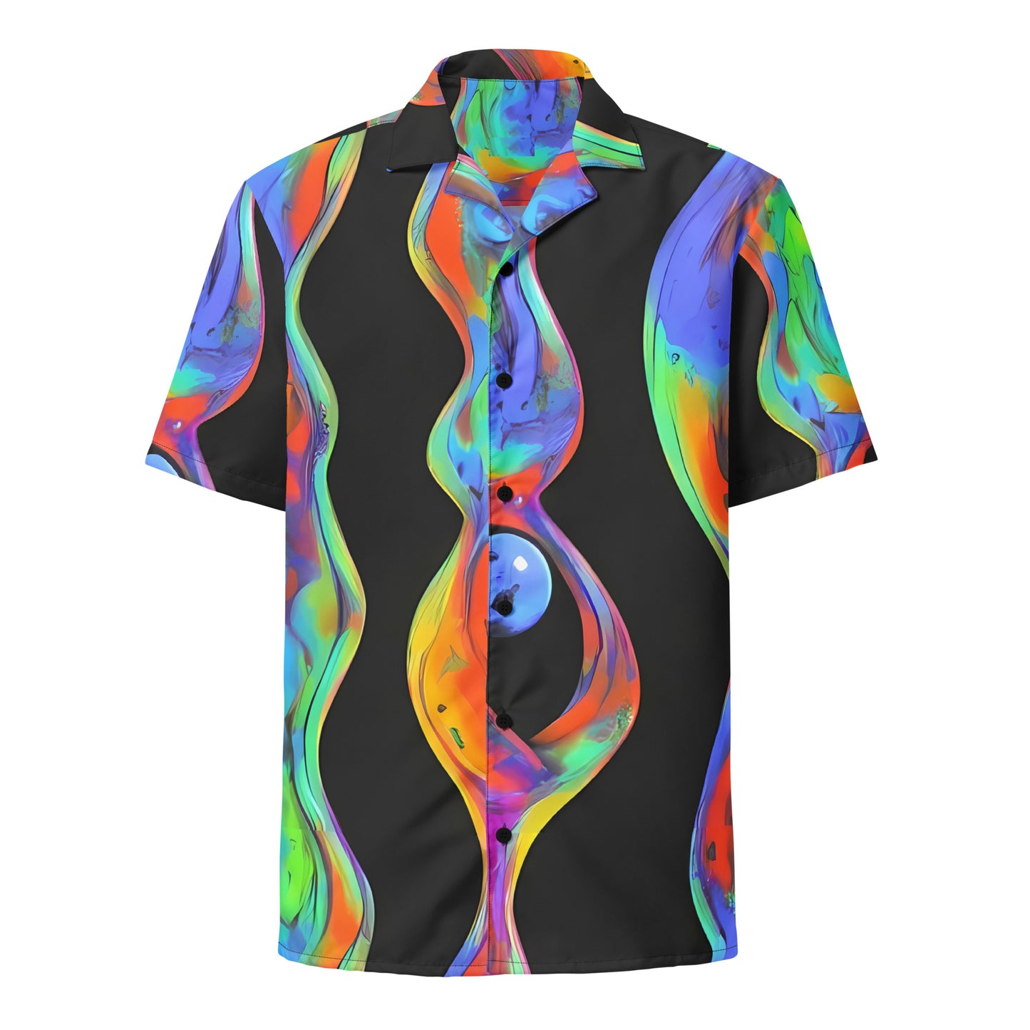 Button Shirt - Vibrant Vortices
