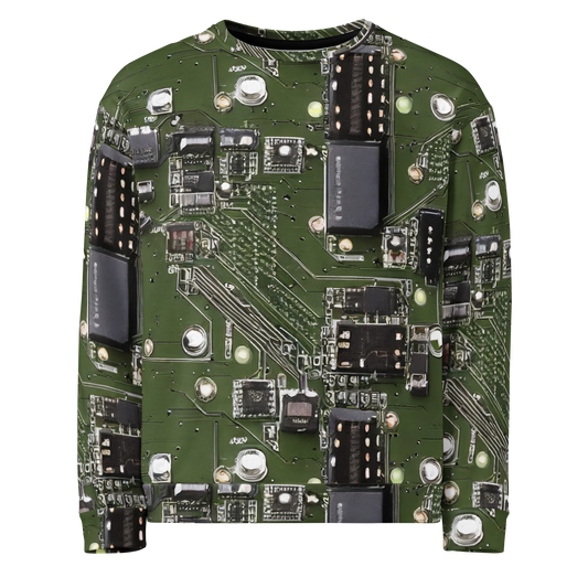 Sweatshirt - Hacking, Circuit Board, Cyberpunk, Ambrosius Benson, Intricate