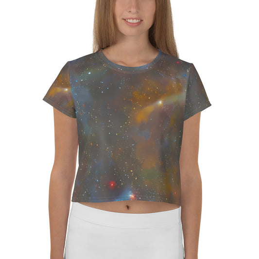 Women's Crop Tee - Gilded Galaxies