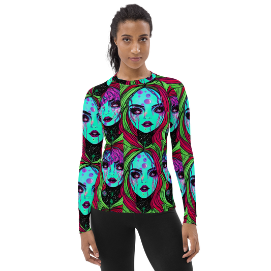 Women's Rash Guard - Luminous Nightfall