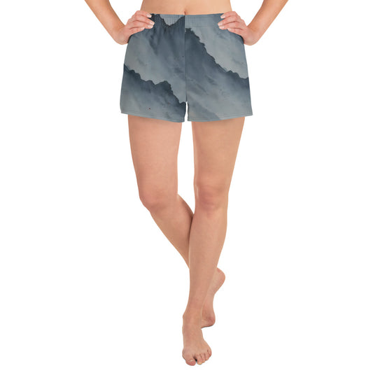 Women’s Athletic Shorts - Misty Mountain Harmony