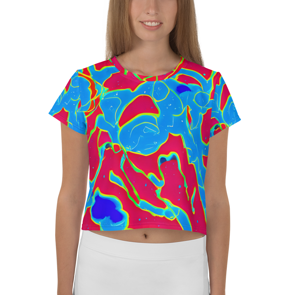 Women's Crop Tee - Electric Bloom