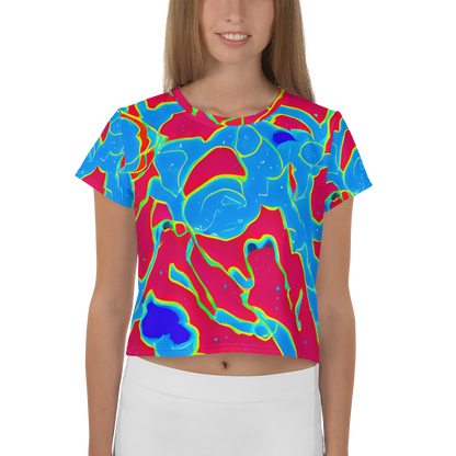 Women's Crop Tee - Electric Bloom