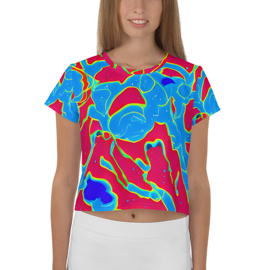 Women's Crop Tee - Electric Bloom