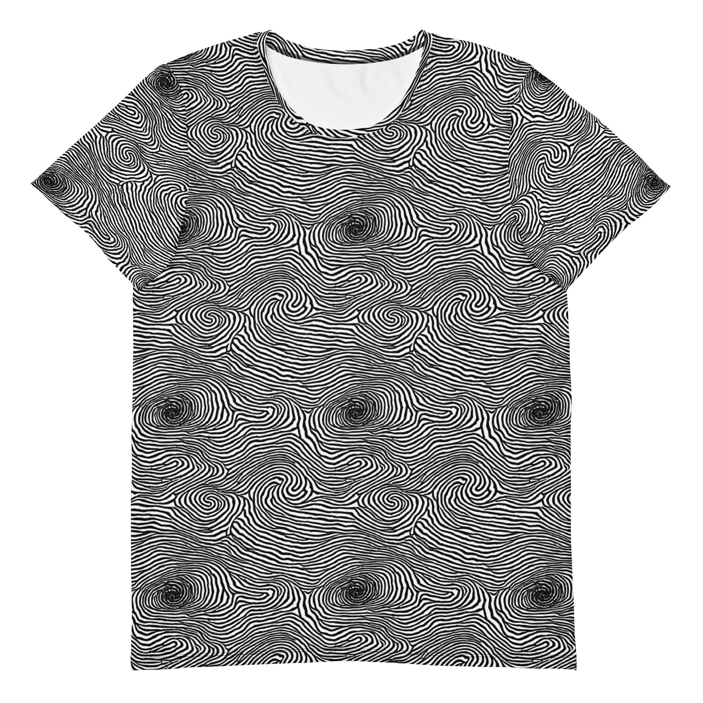 Men's Athletic T-Shirt - Black And White Rhapsody