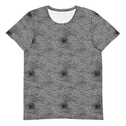 Men's Athletic T-Shirt - Black And White Rhapsody