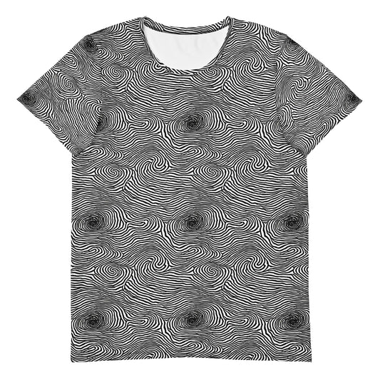 Men's Athletic T-Shirt - Black And White Rhapsody