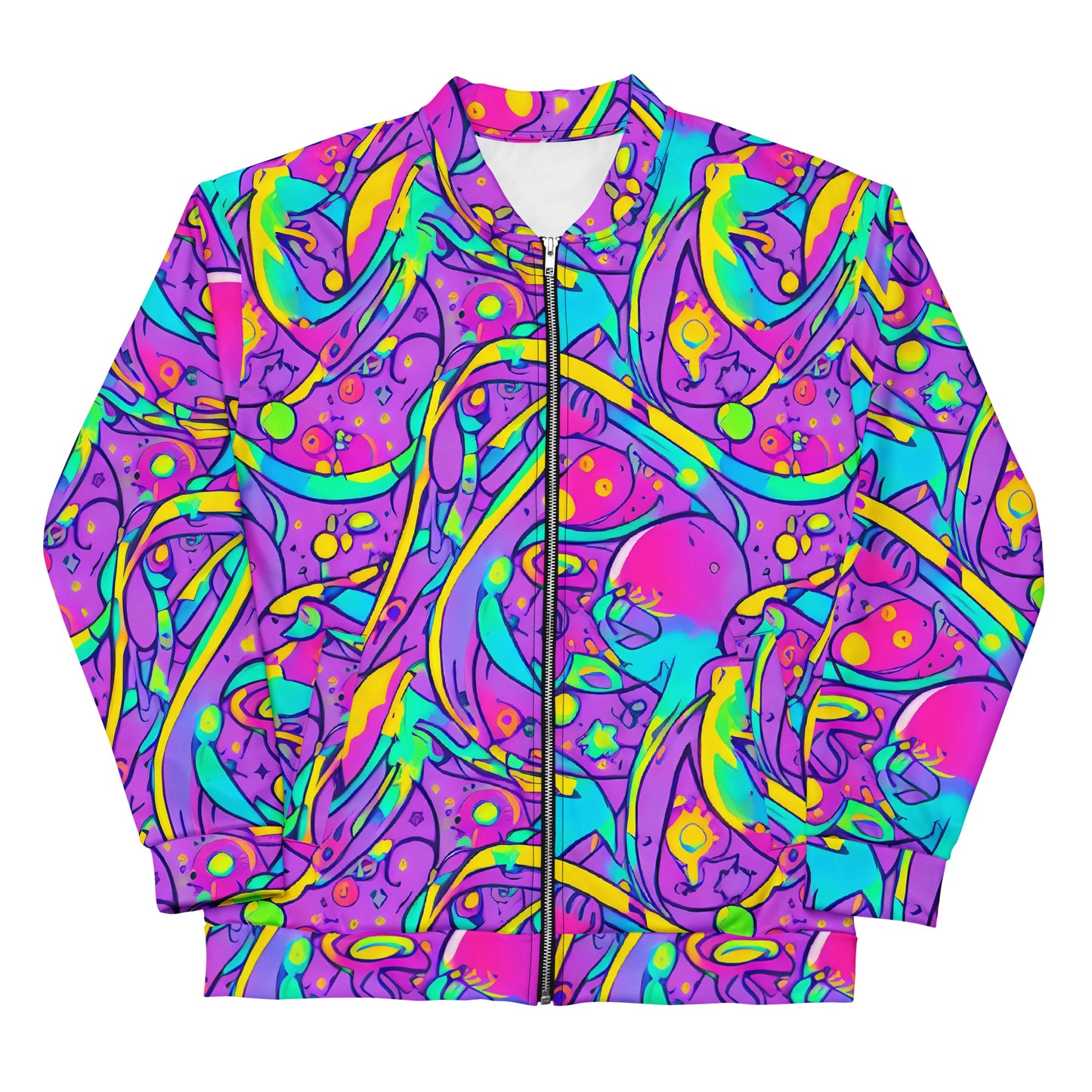Bomber Jacket - Neon Galaxy Whirl