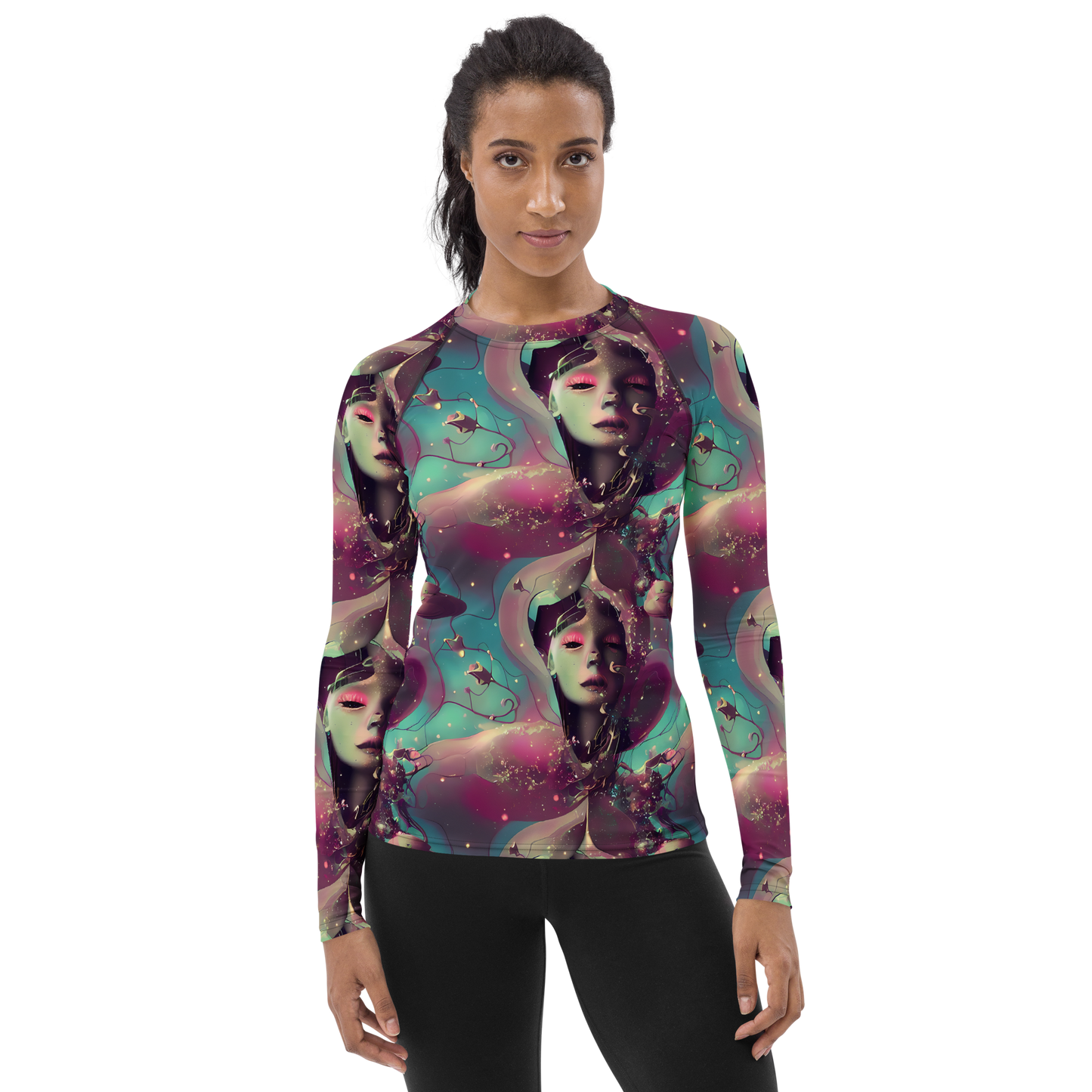 Women's Rash Guard - Nouveau Galaxy