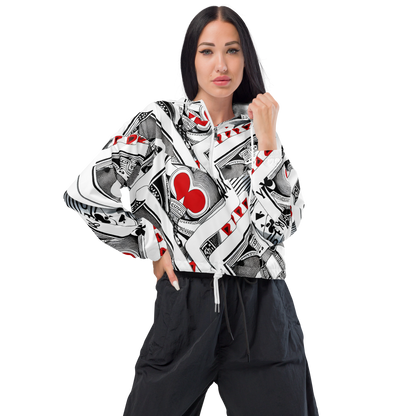 Women's Cropped Windbreaker - Fashion Print, By Carl Rahl