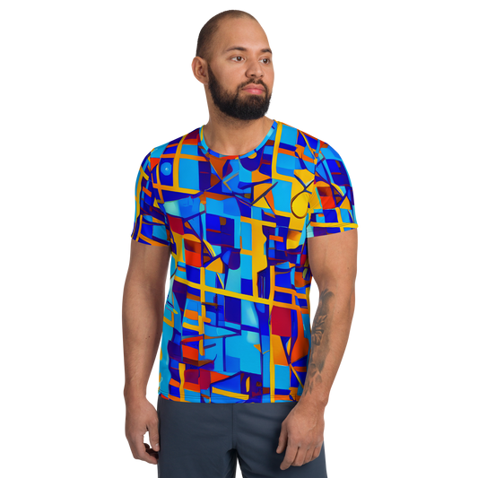 Men's Athletic T-Shirt - Radiant Labyrinth