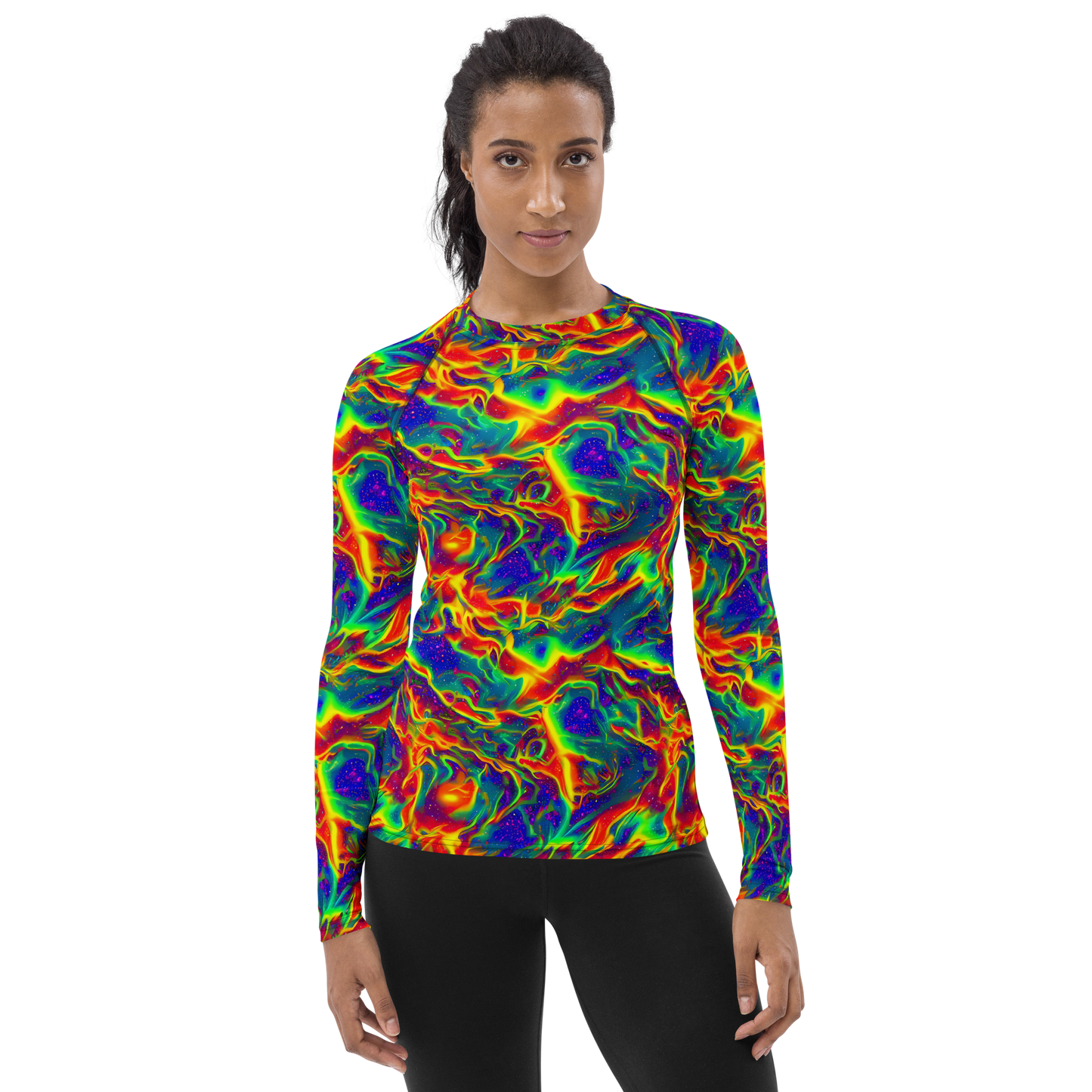 Women's Rash Guard - Nebula Symphony