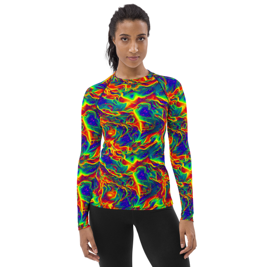 Women's Rash Guard - Nebula Symphony