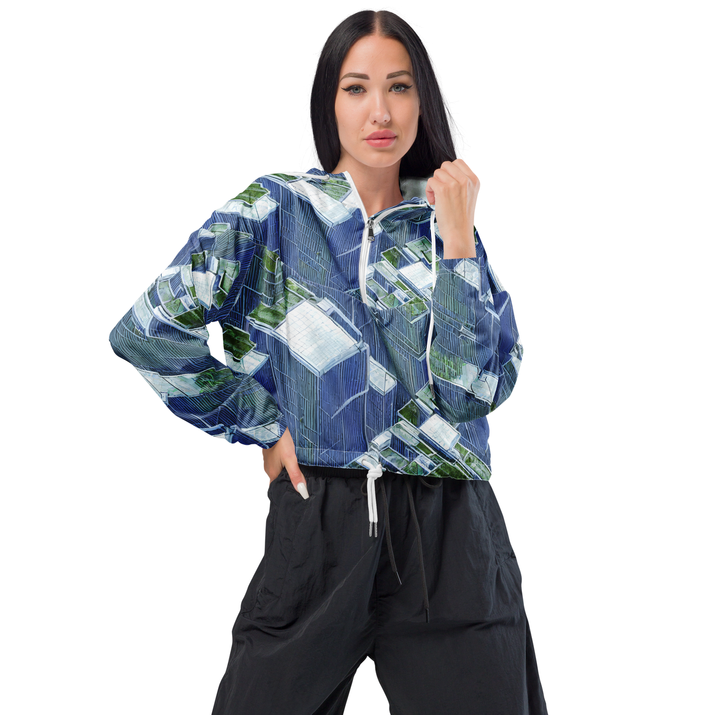 Women's Cropped Windbreaker - Urban Eden