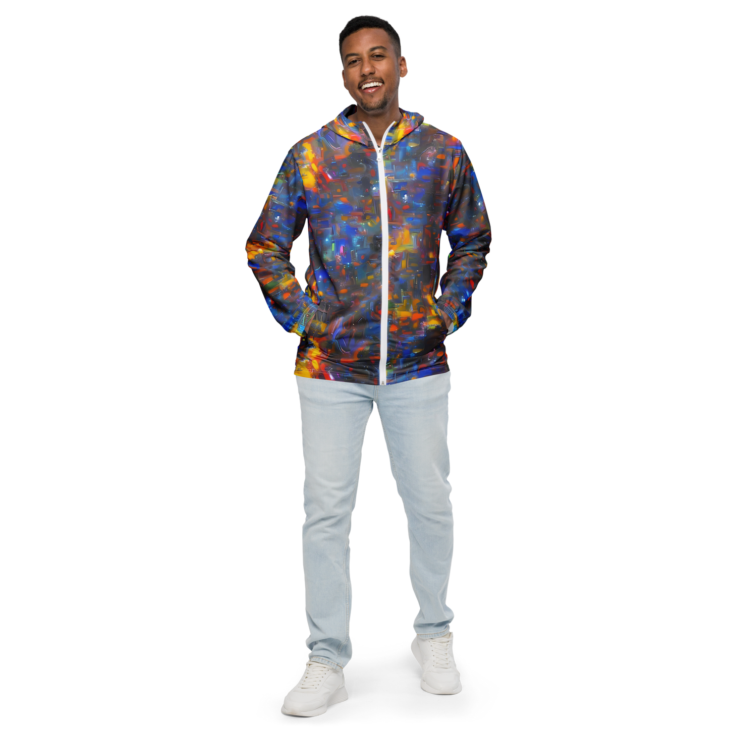 Men's Windbreaker - Abstract Conflux