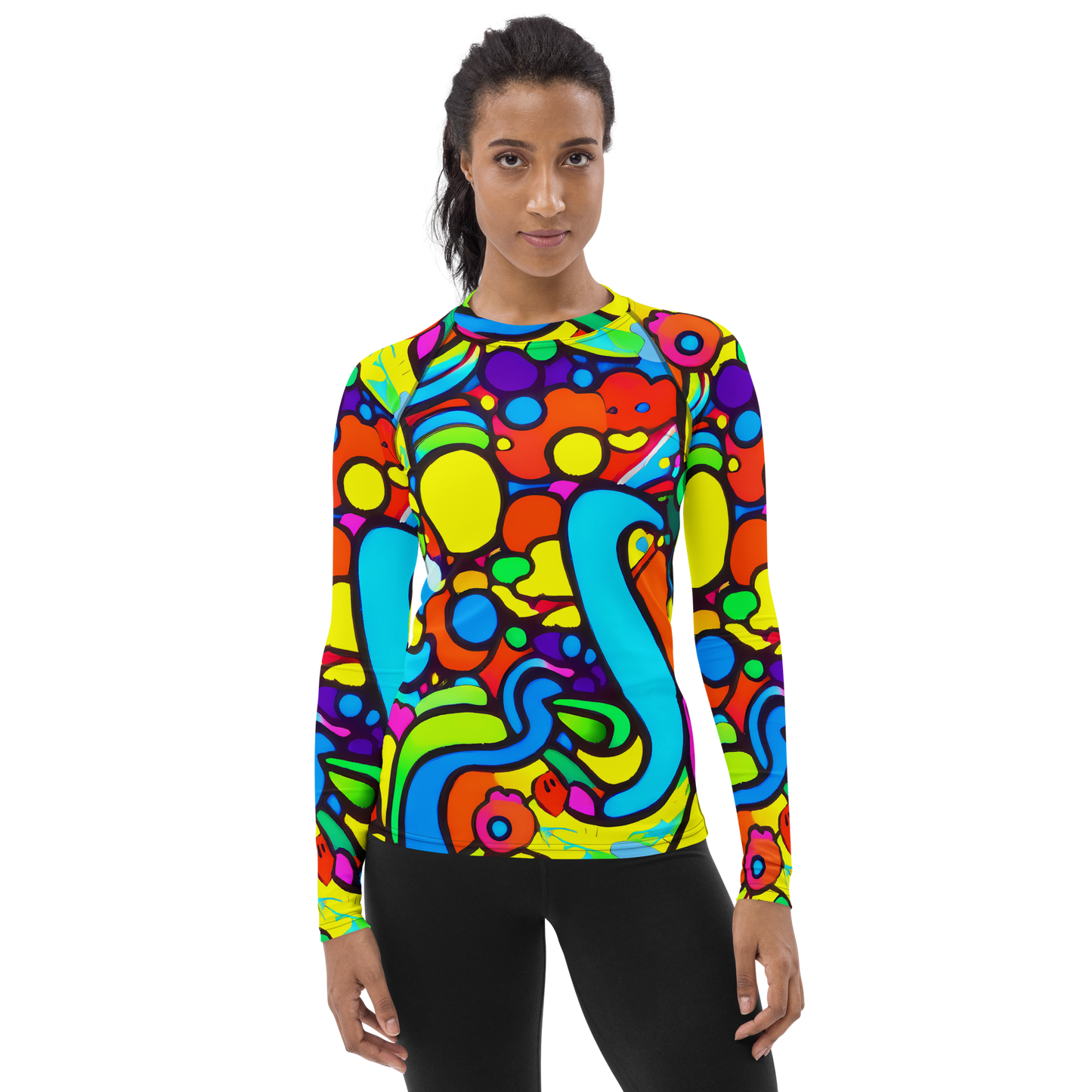 Women's Rash Guard - Chromadoodle Junction