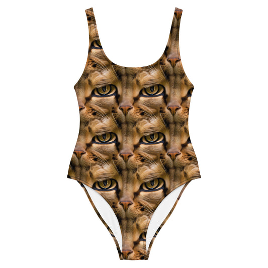 One-Piece Swimsuit - Feline Whisper