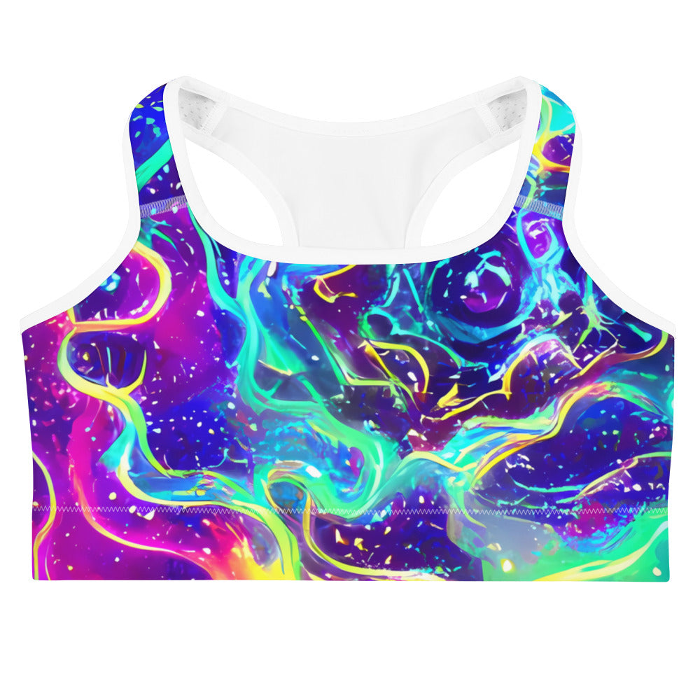 Sports Bra - Liquid Light Show