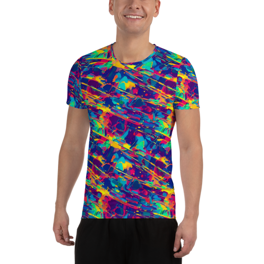 Men's Athletic T-Shirt - Spectrum Streaks