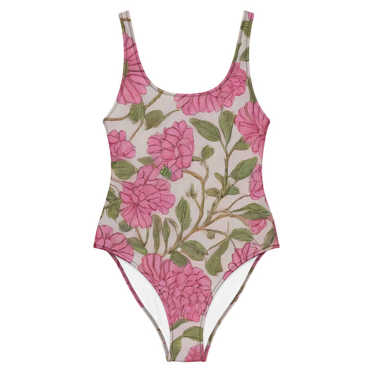 One-Piece Swimsuit - Blossom Symphony