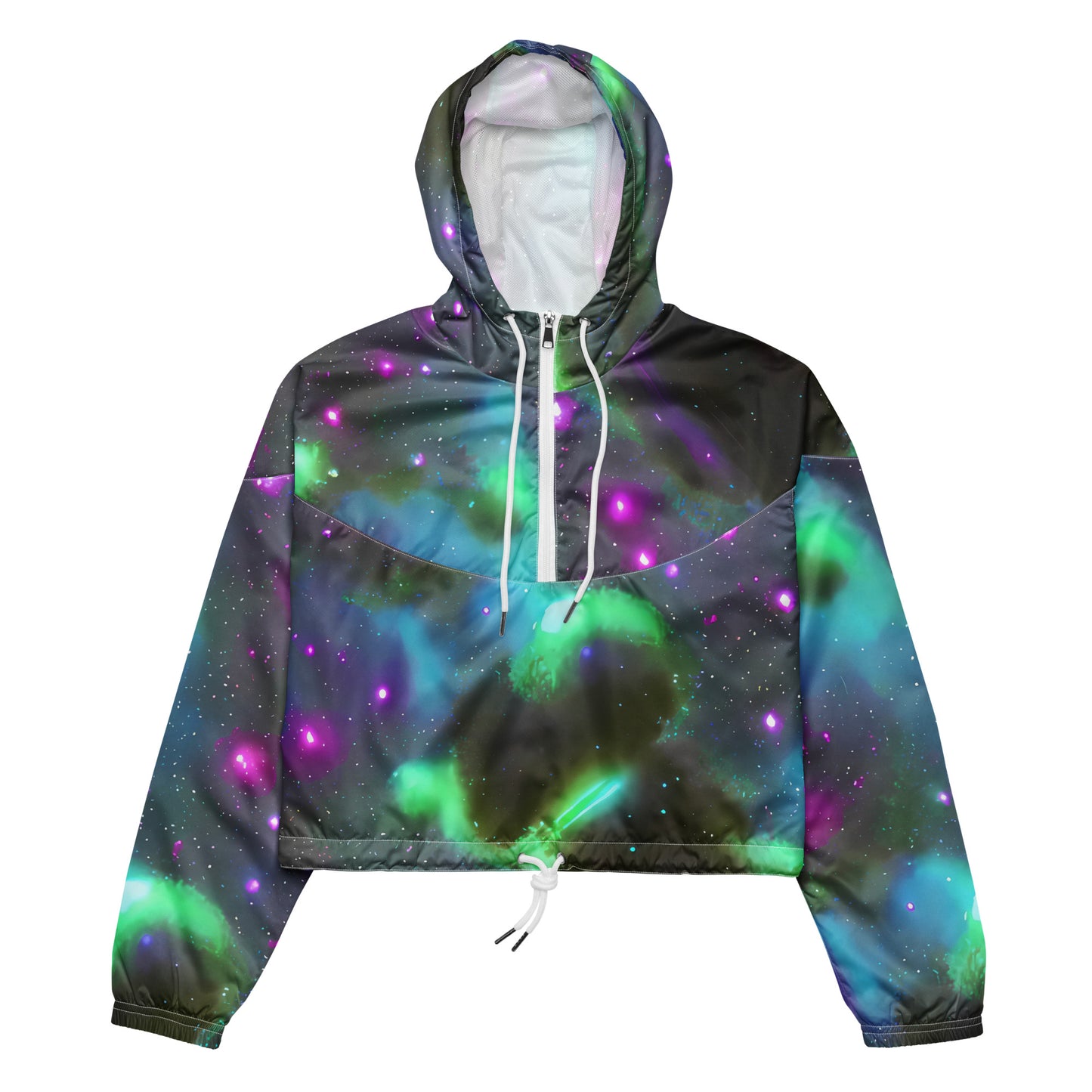 Women's Cropped Windbreaker - Interstellar Haze