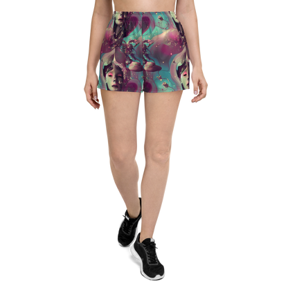 Women’s Athletic Shorts - Nouveau Galaxy