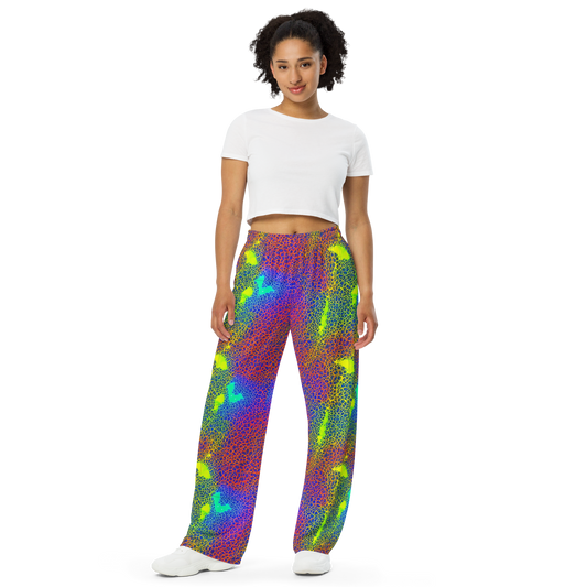 Wide-Leg Pants - Prismatic Web