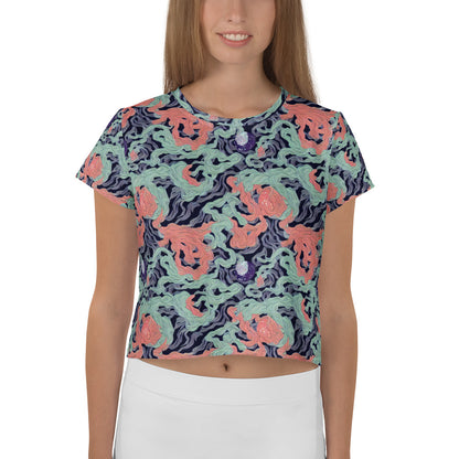 Crop Tee - Cosmic Coral