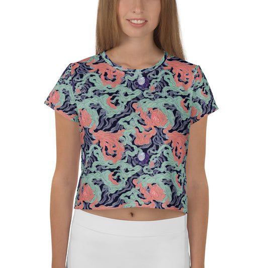 Crop Tee - Cosmic Coral