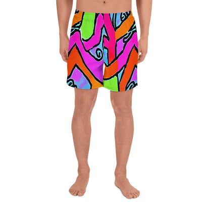 Men's Athletic Shorts - Electric Mosaic