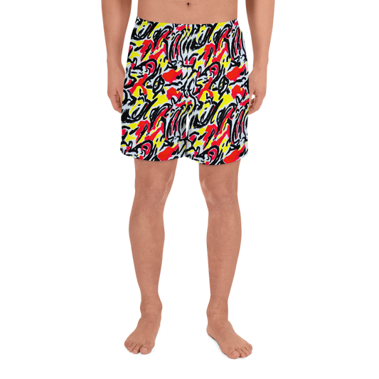 Men's Athletic Shorts - Cosmic Brushstrokes