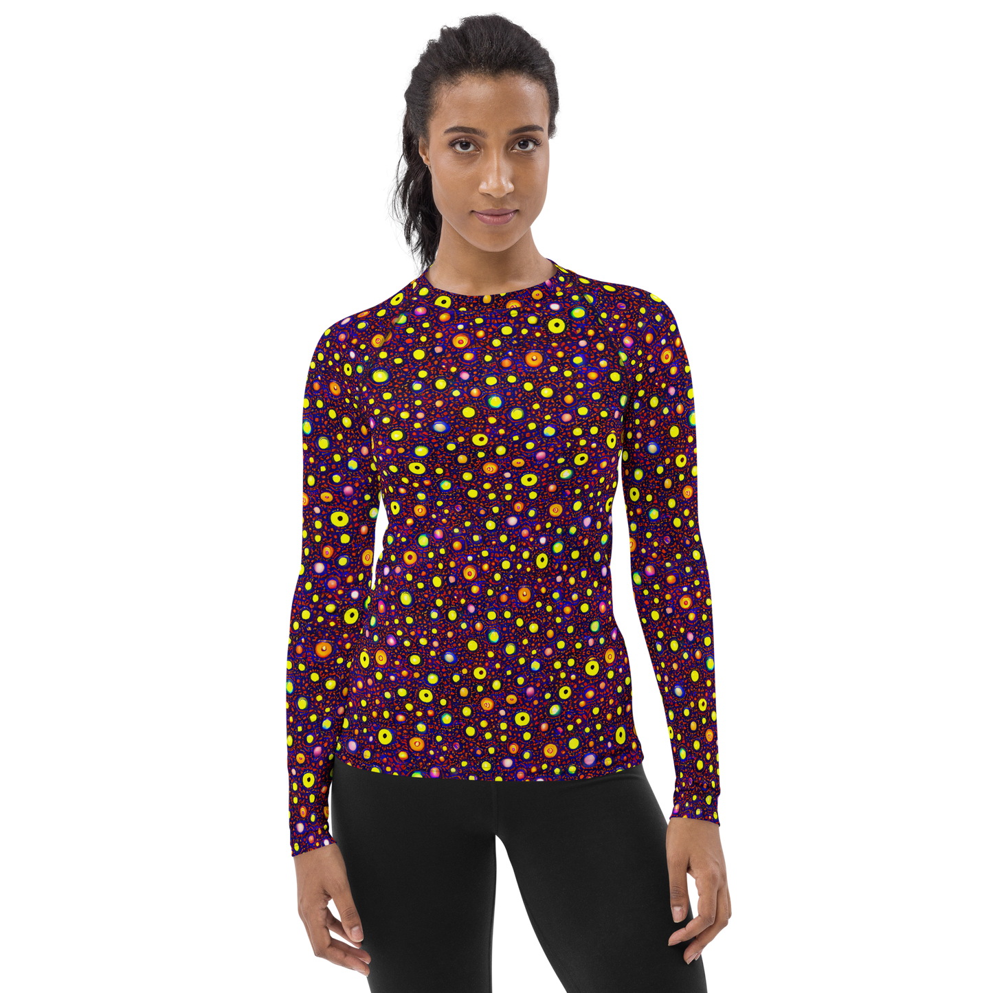 Women's Rash Guard - Cosmic Dotscape