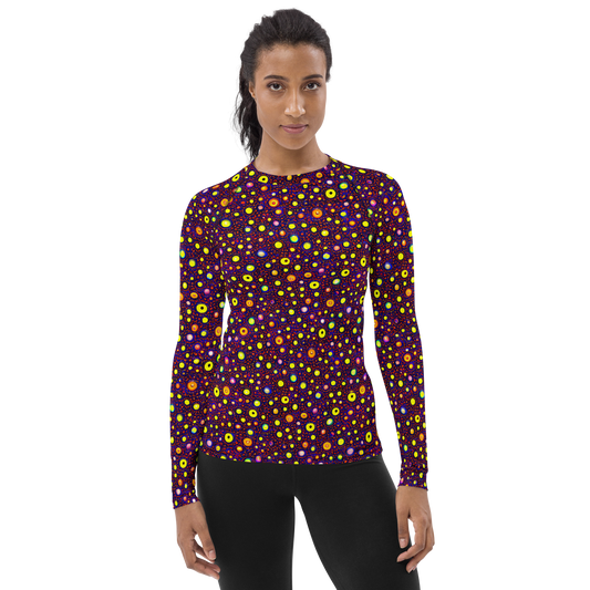 Women's Rash Guard - Cosmic Dotscape