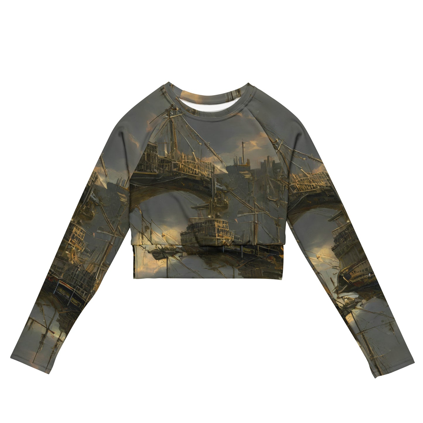 Long Sleeve Crop Top - Ethereal Armada
