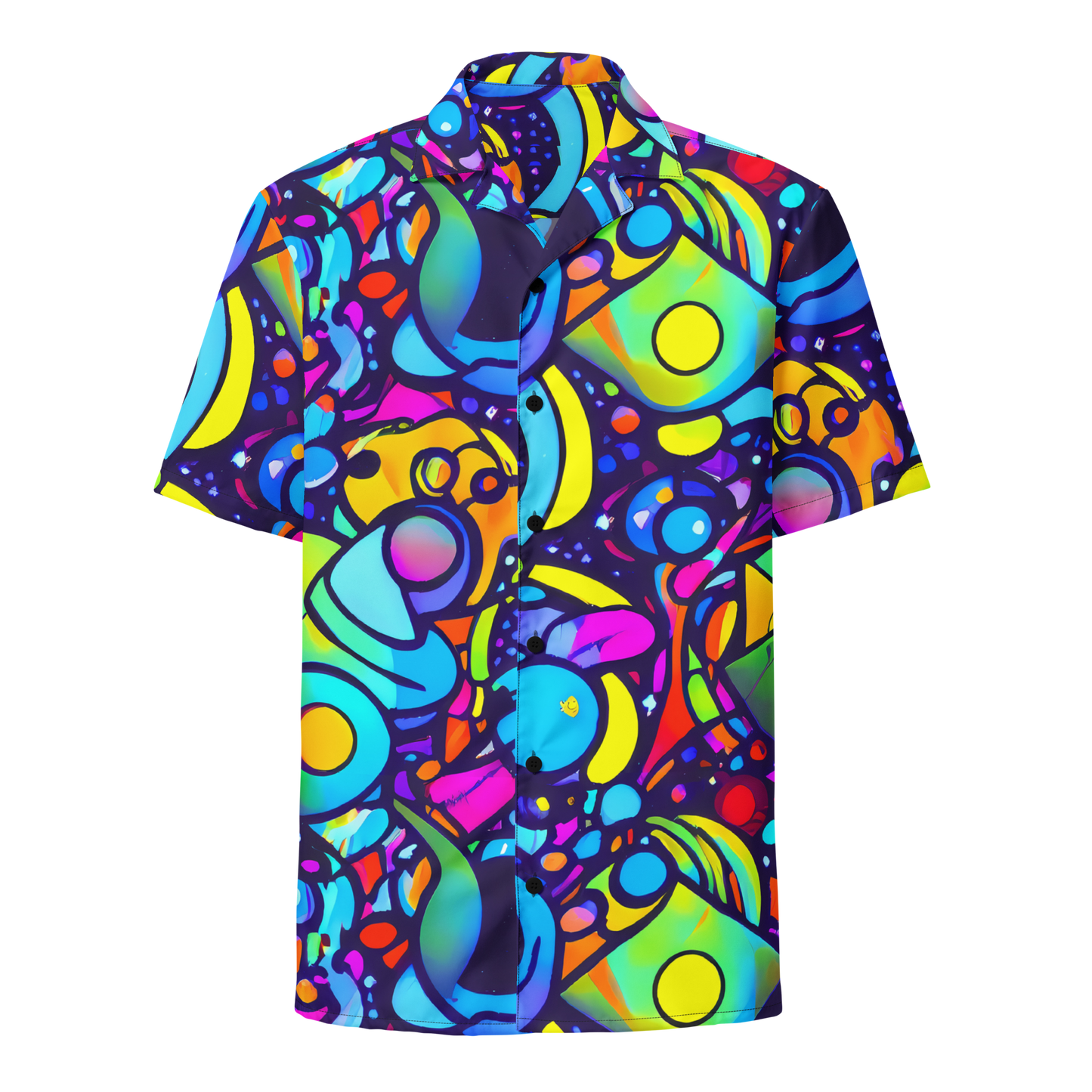 Button Shirt - Neon Graffscape