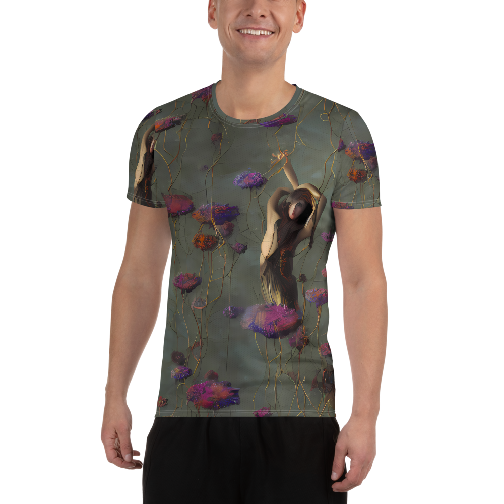 Men's Athletic T-Shirt - Ethereal Bloom