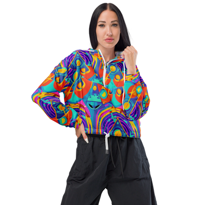 Women's Cropped Windbreaker - Blast of Color